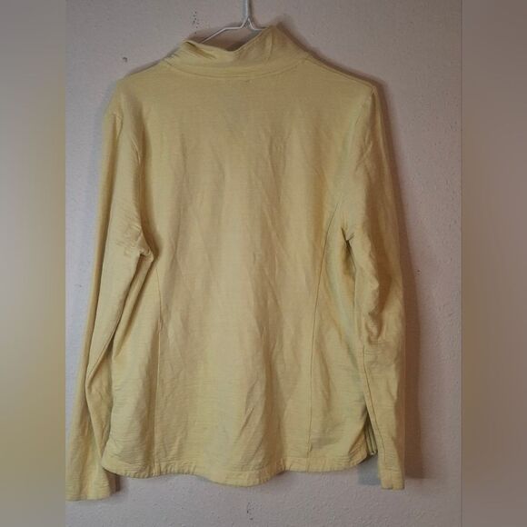 T by Talbots UPF 50+ yellow zip up jacket size large - Picture 4 of 6